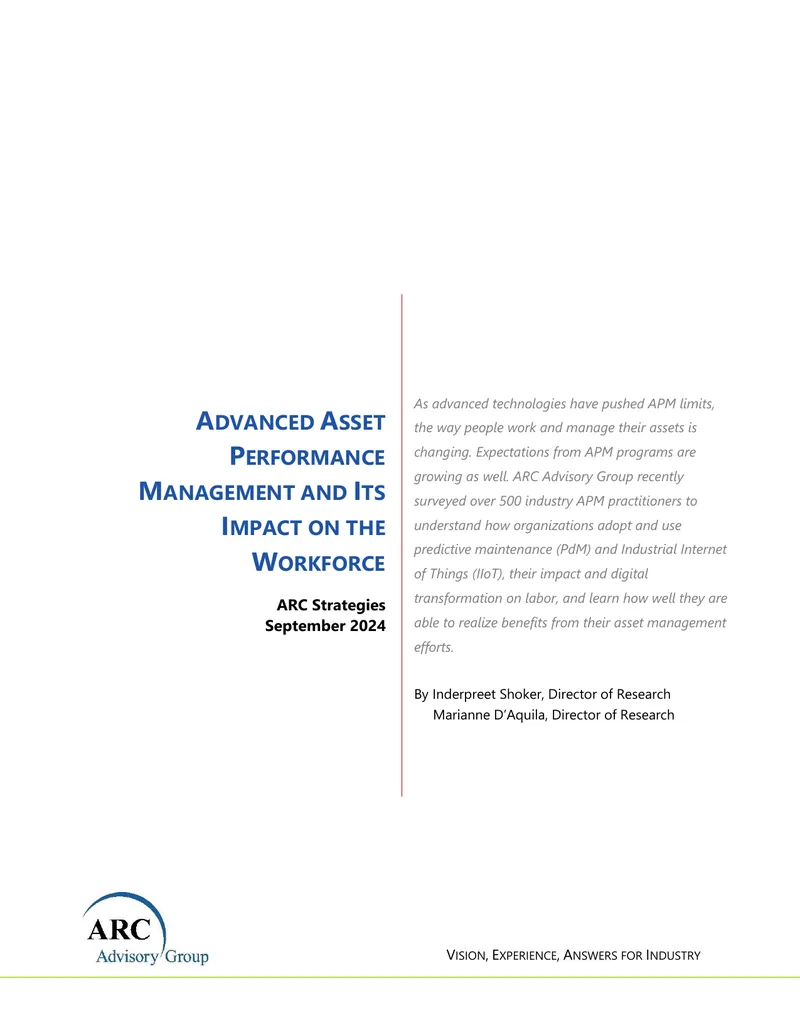 Impact of Advanced Asset Performance Management on Workforce
