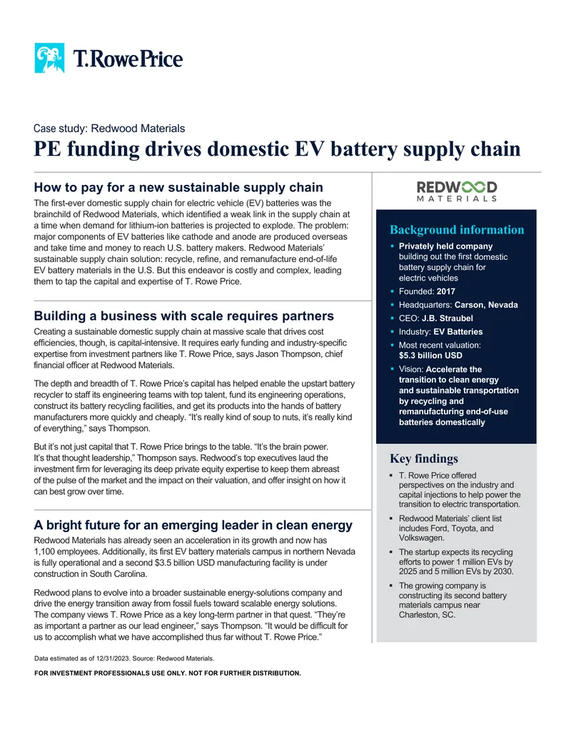 Redwood Materials Domestic EV Battery Supply Chain Case Study