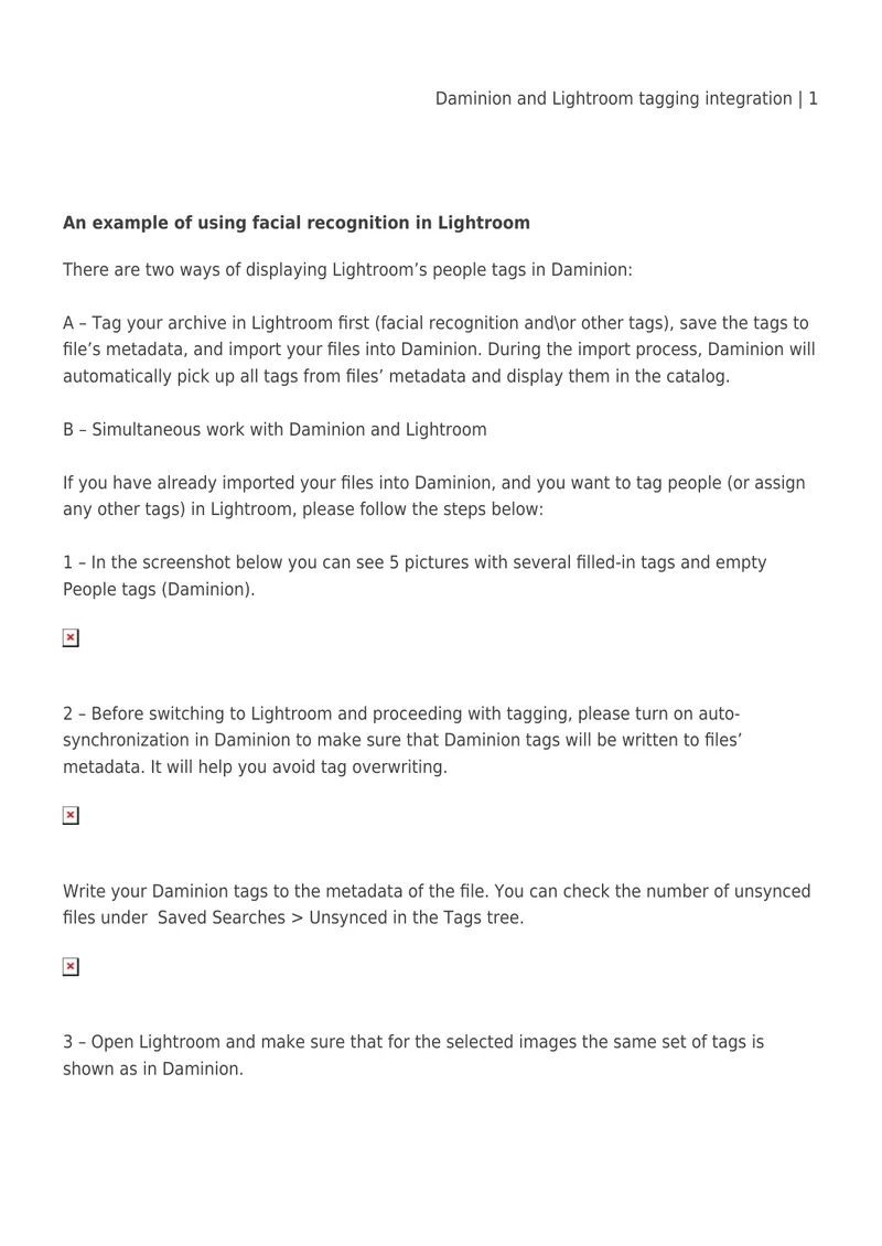 Daminion and Lightroom Tagging Integration Guide