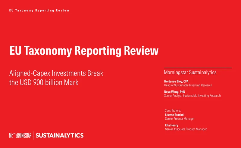 EU Taxonomy Reporting Review on Aligned Investments