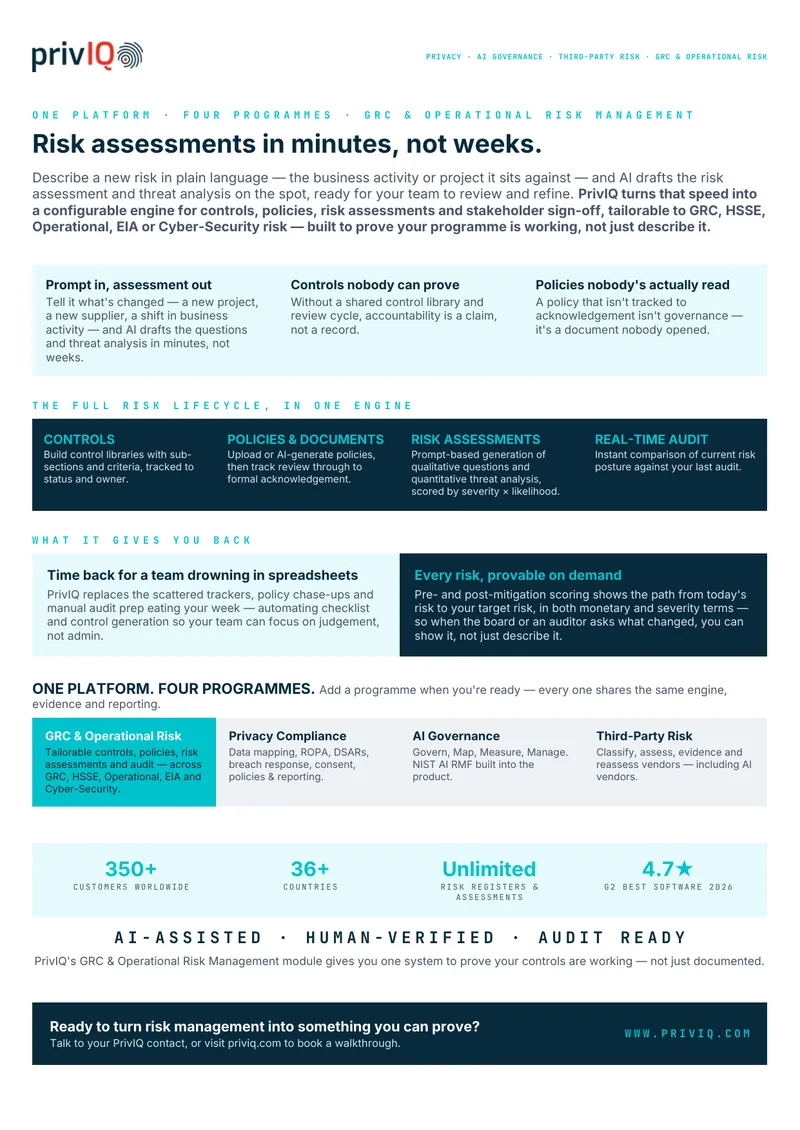 GRC and Operational Risk Management Platform Overview