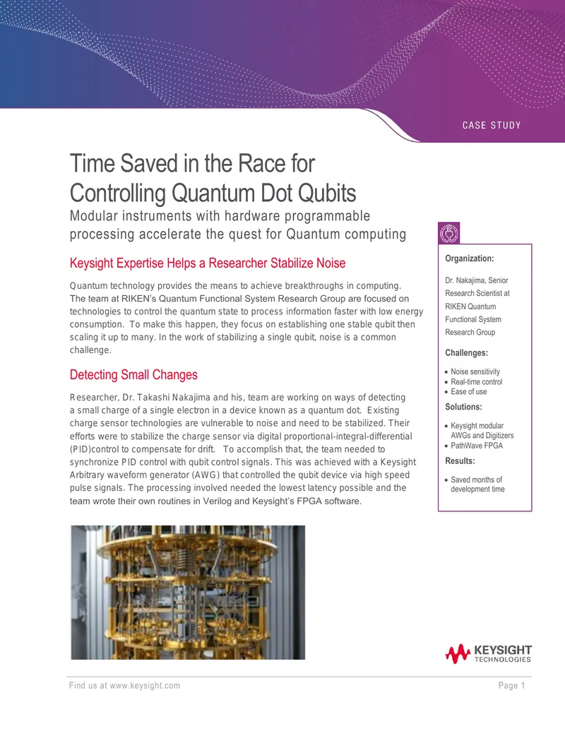 Controlling Quantum Dot Qubits with Modular Instruments