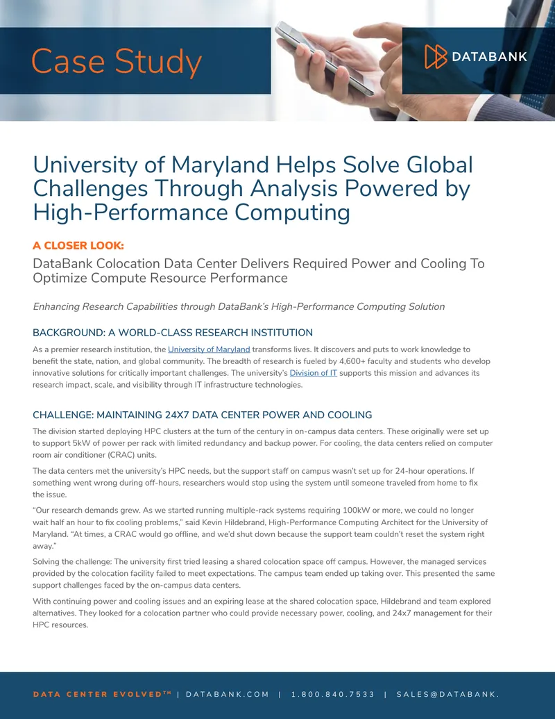 University of Maryland High-Performance Computing Case Study