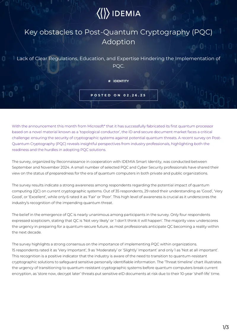 Post-Quantum Cryptography Adoption Challenges