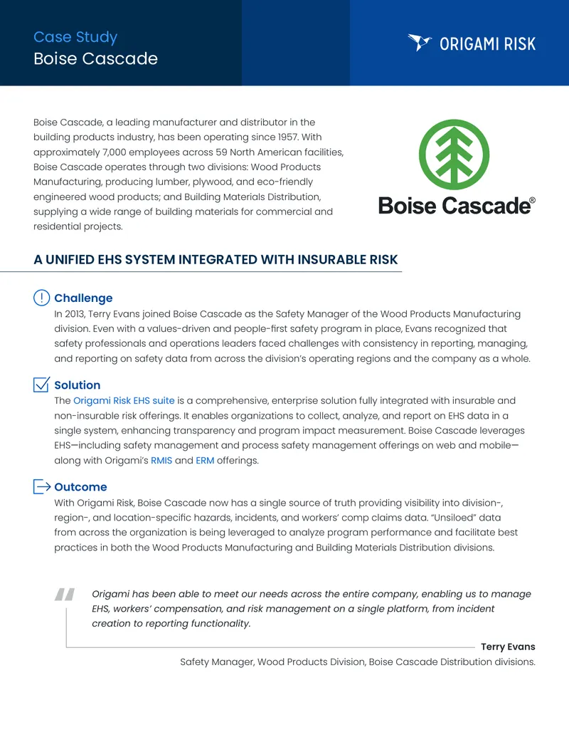 Boise Cascade EHS System Integration Case Study