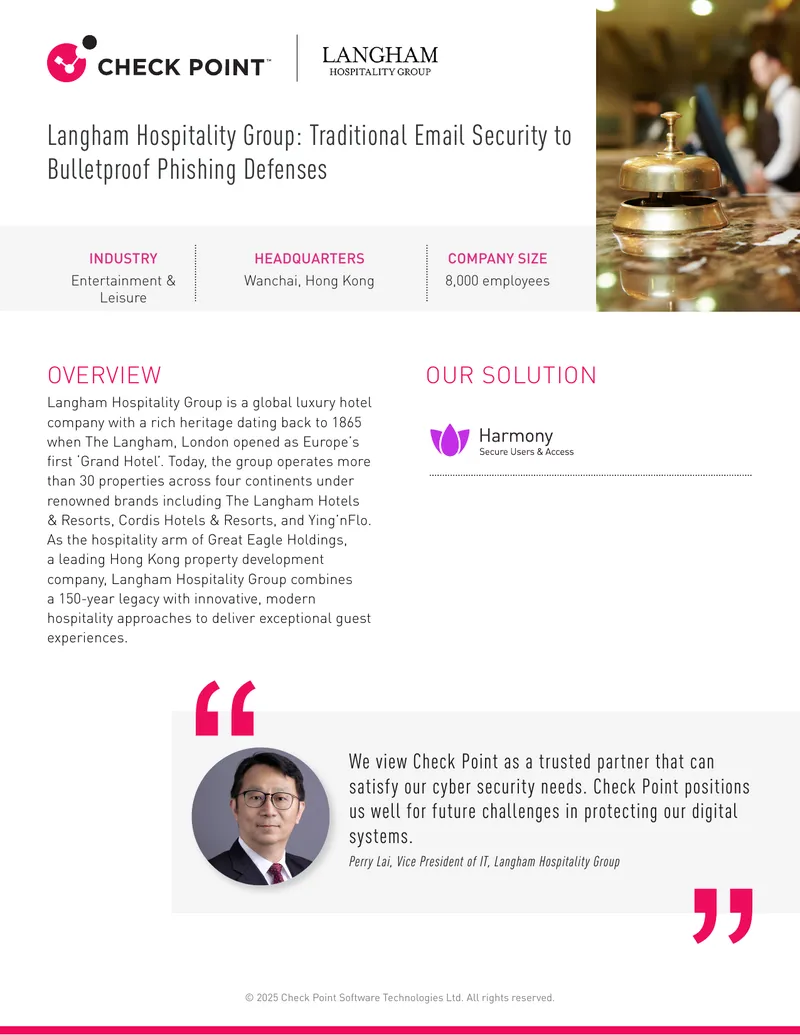 Langham Hospitality Group Cyber Security Case Study preview page 1