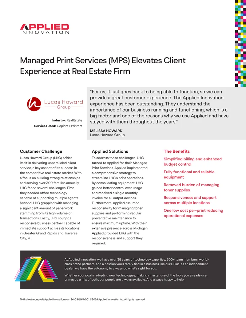 Managed Print Services Implementation for Real Estate Firm