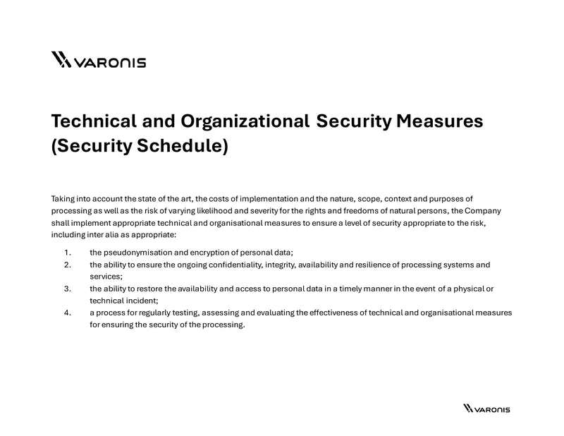 Technical and Organizational Security Measures Guide