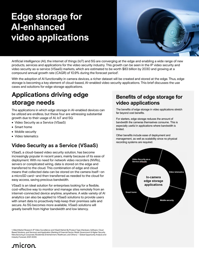 Edge Storage for AI-Enhanced Video Applications