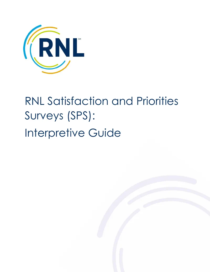 RNL Satisfaction and Priorities Surveys Interpretive Guide