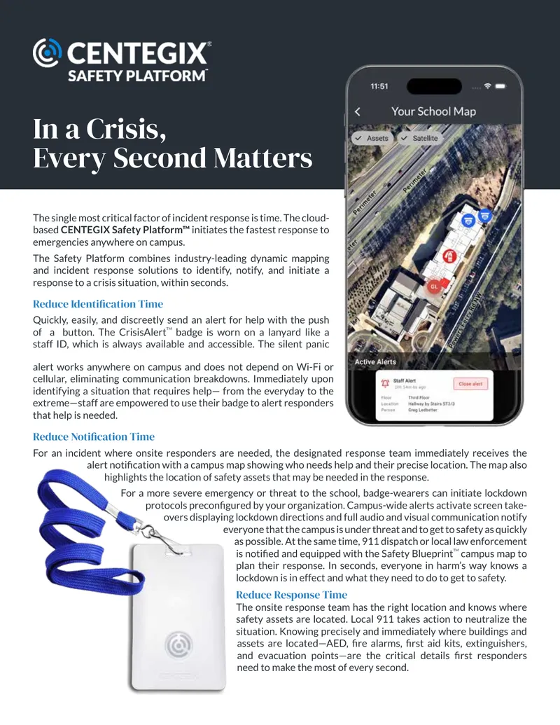CENTEGIX Safety Platform Incident Response Guide