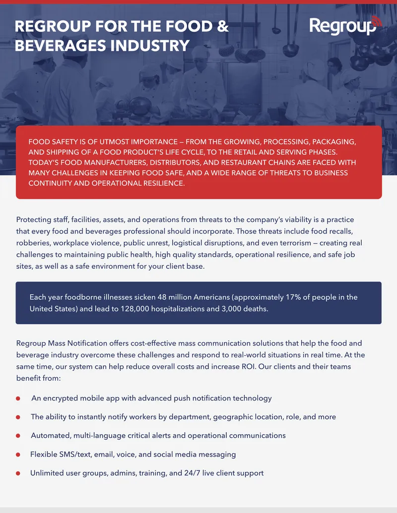 Mass Notification Solutions for Food Industry Safety