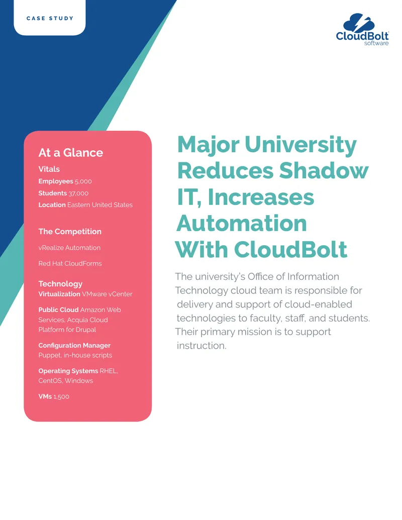 University Cloud Management Implementation Case Study