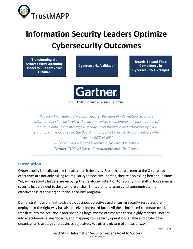 TrustMAPP Information Security Leadership Framework