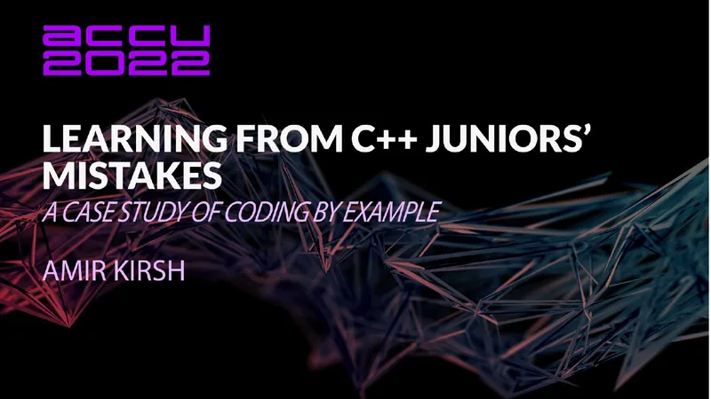 Learning from C++ Juniors' Mistakes Case Study