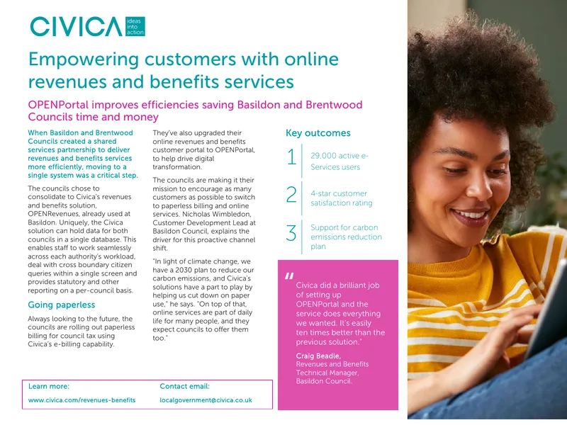 Civica Revenues and Benefits Services Case Study