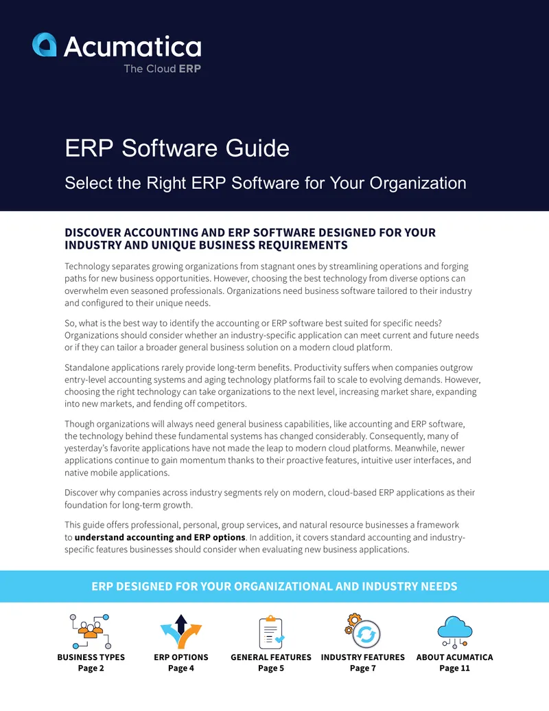 ERP Software Selection Guide for Organizations
