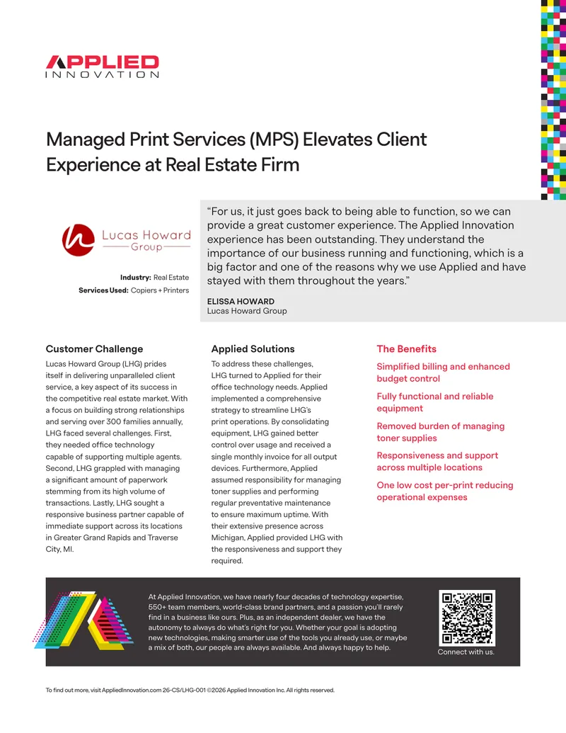 Managed Print Services Implementation at Real Estate Firm