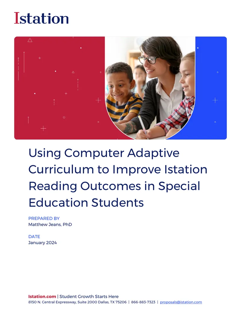 Using Computer Adaptive Curriculum to Improve Istation Reading Outcomes