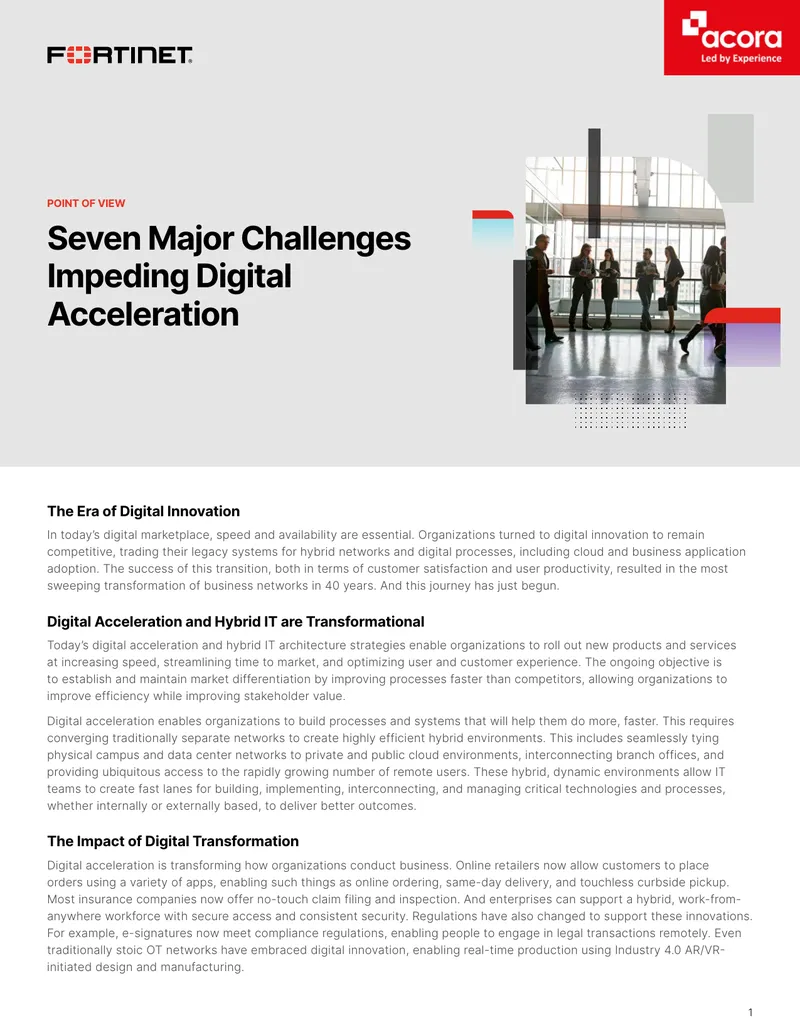 Seven Major Challenges Impeding Digital Acceleration