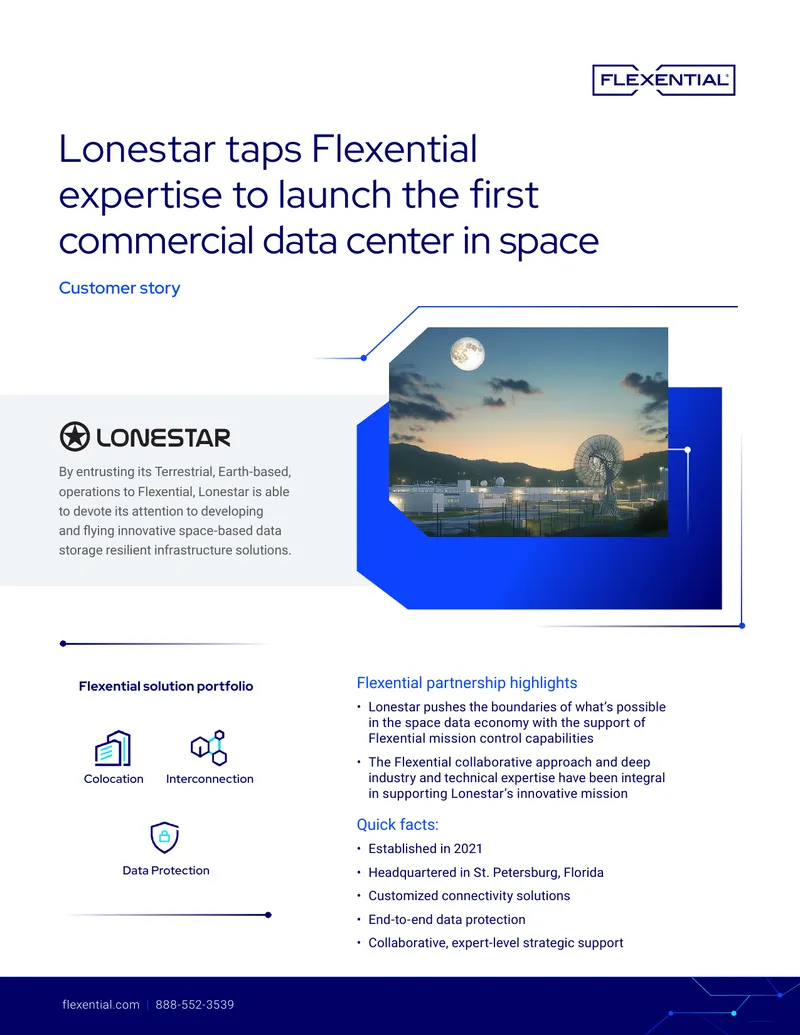 Lonestar and Flexential Partnership for Space Data Center