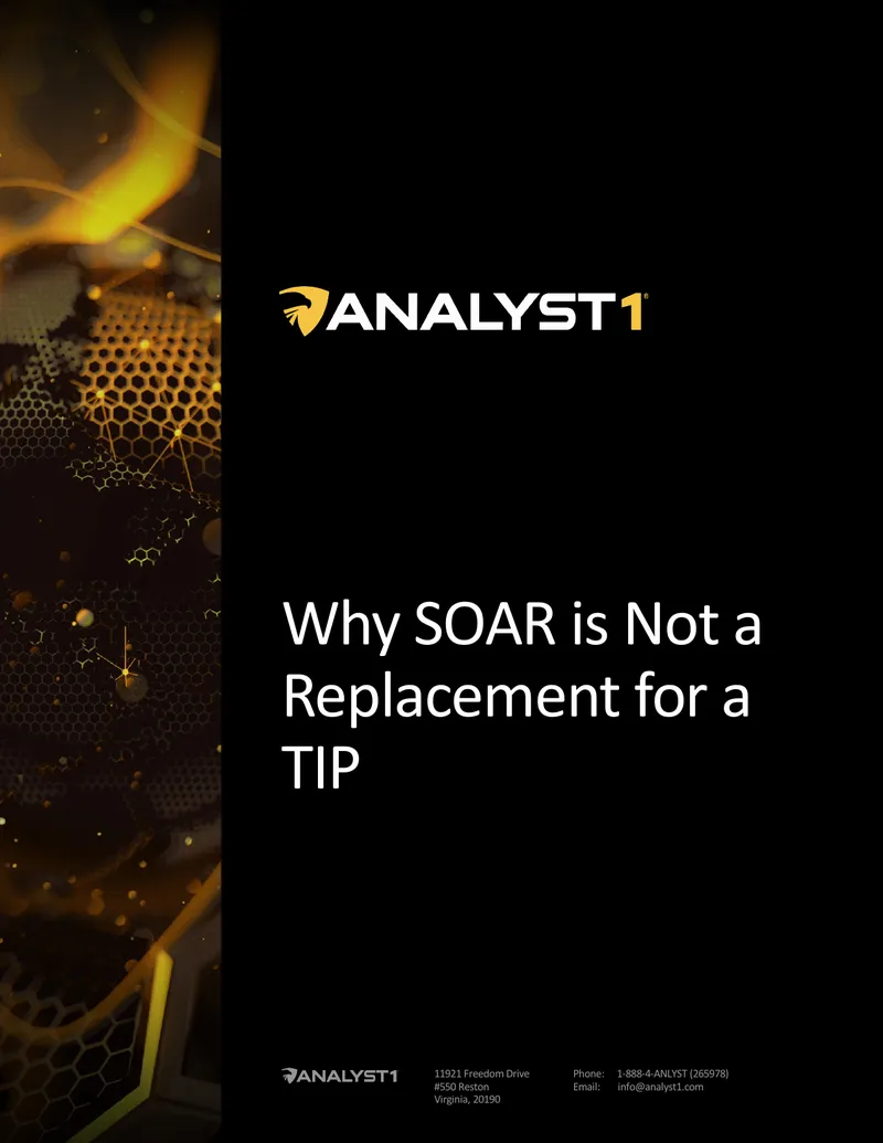 Why SOAR is Not a Replacement for a TIP