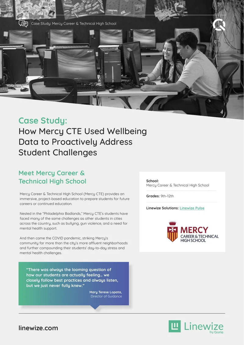 Mercy CTE Student Wellbeing Data Implementation Case Study