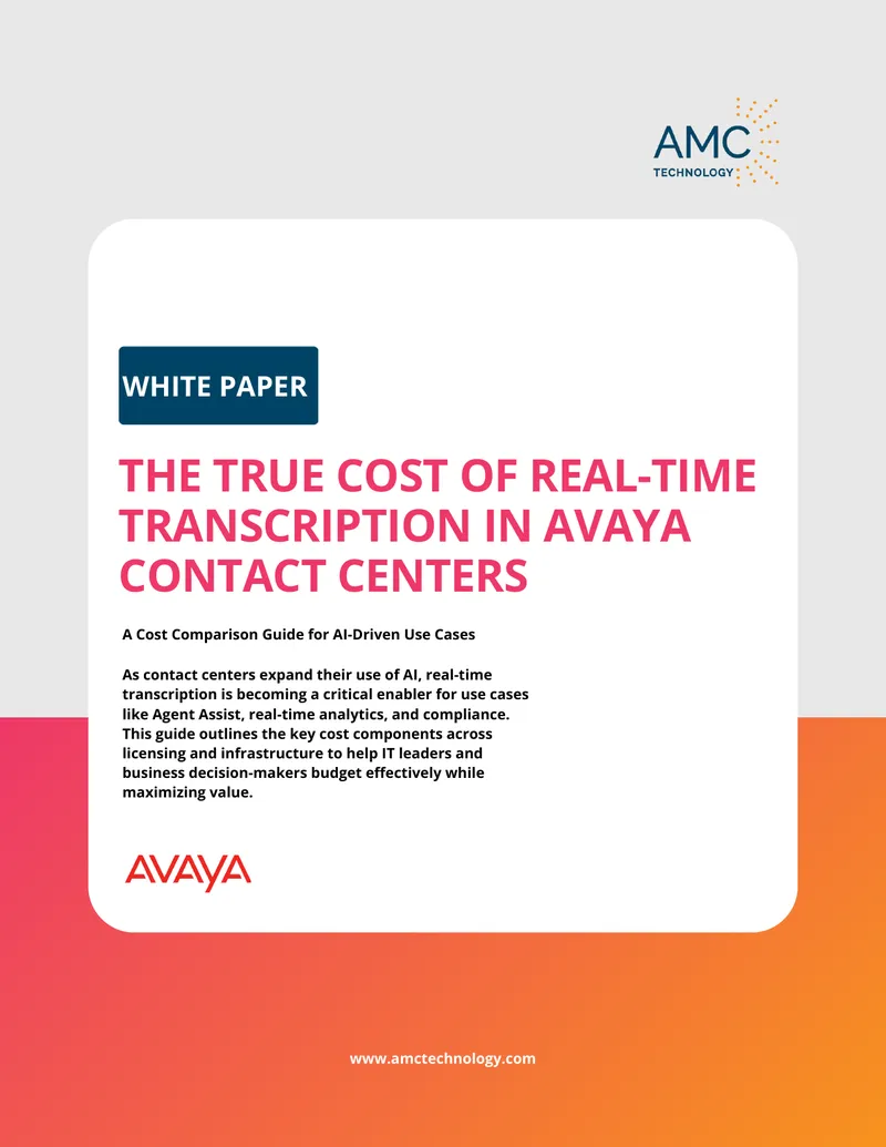 Cost Comparison Guide for Real-Time Transcription in Avaya