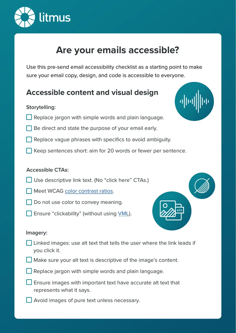 Email Accessibility Pre-Send Checklist