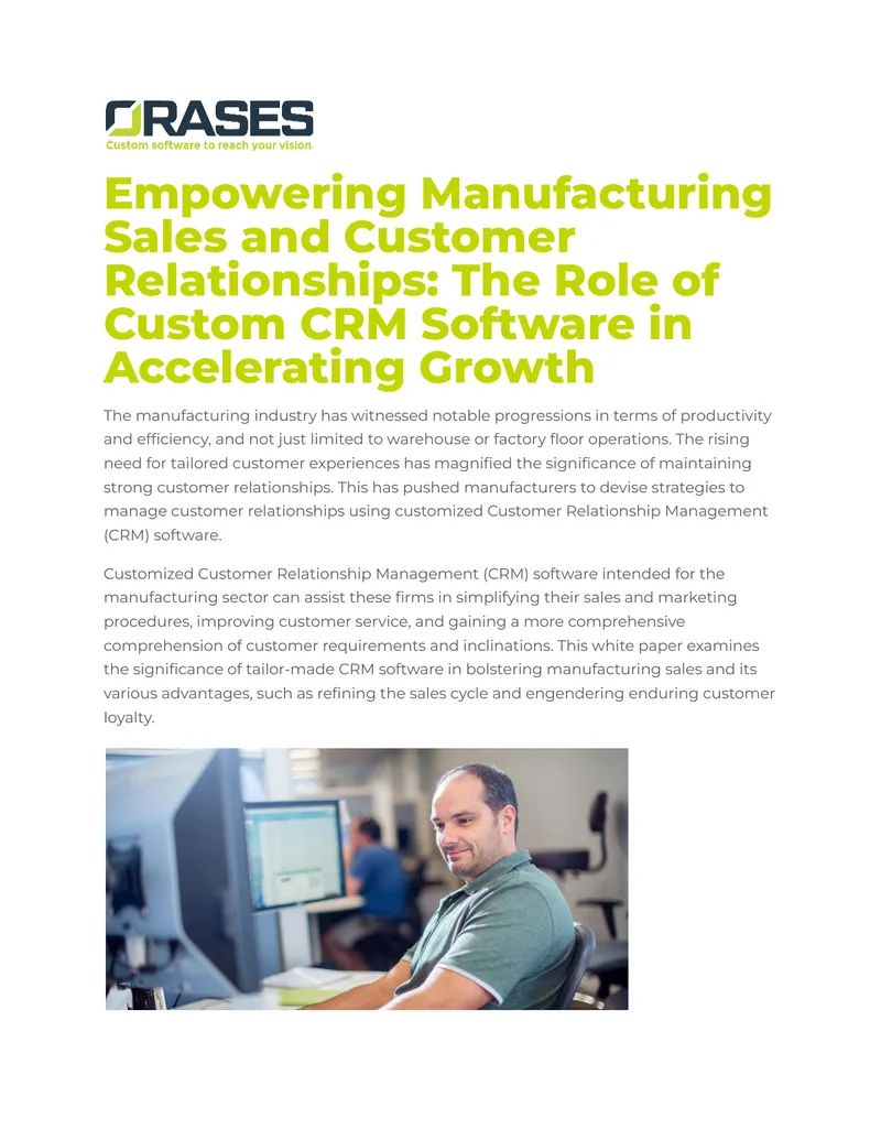 Custom CRM Software for Manufacturing Growth