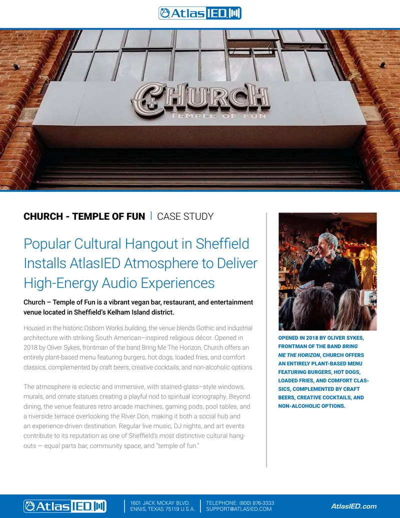 Church Temple of Fun Audio System Case Study