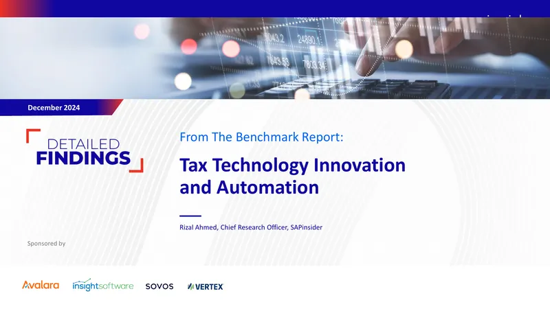 Tax Technology Innovation and Automation Benchmark Report