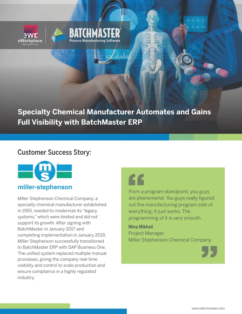 Miller Stephenson Chemical Company Success Story