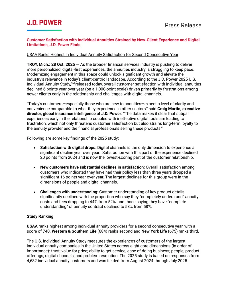 2025 U.S. Individual Annuity Study Findings