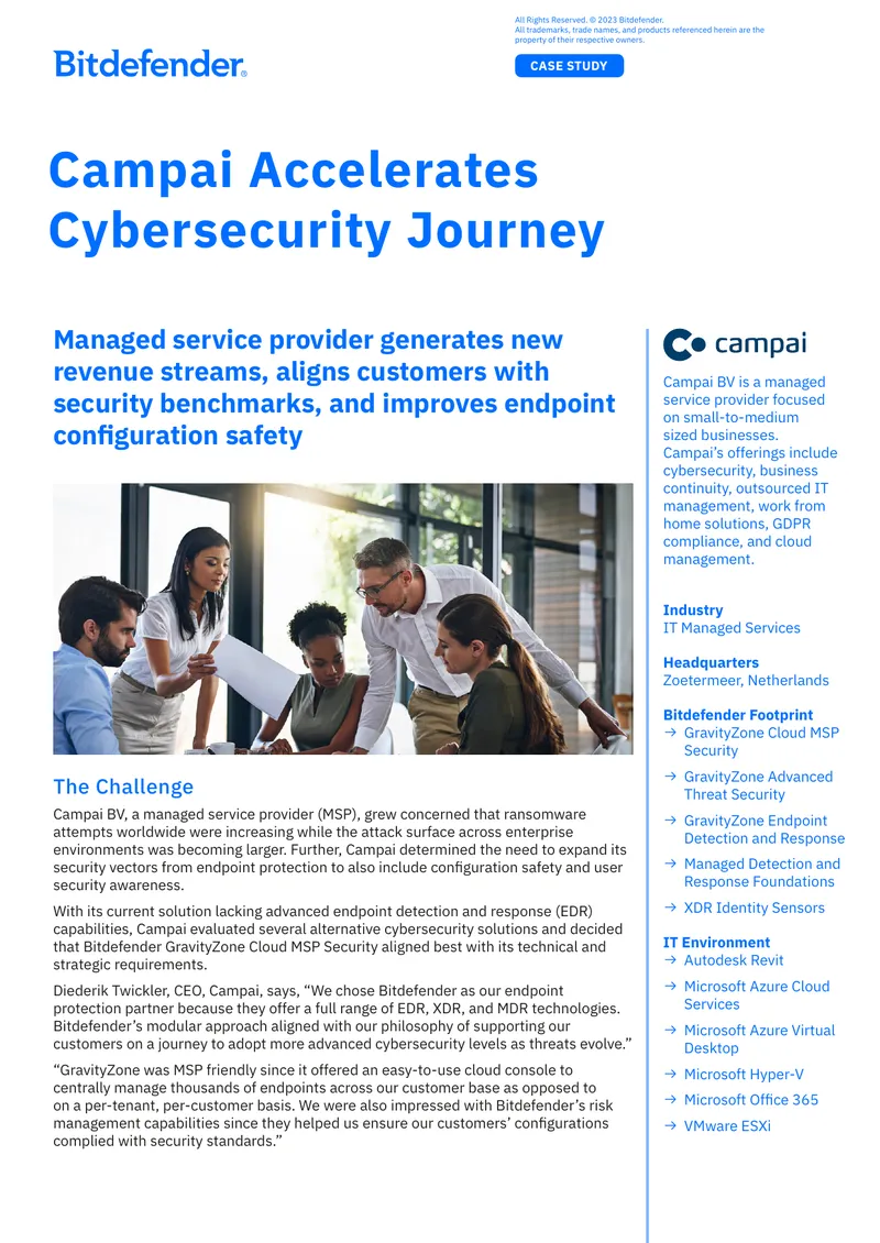 Campai BV Cybersecurity Enhancement Case Study