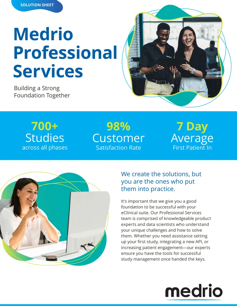 Professional Services Onboarding for eClinical Solutions