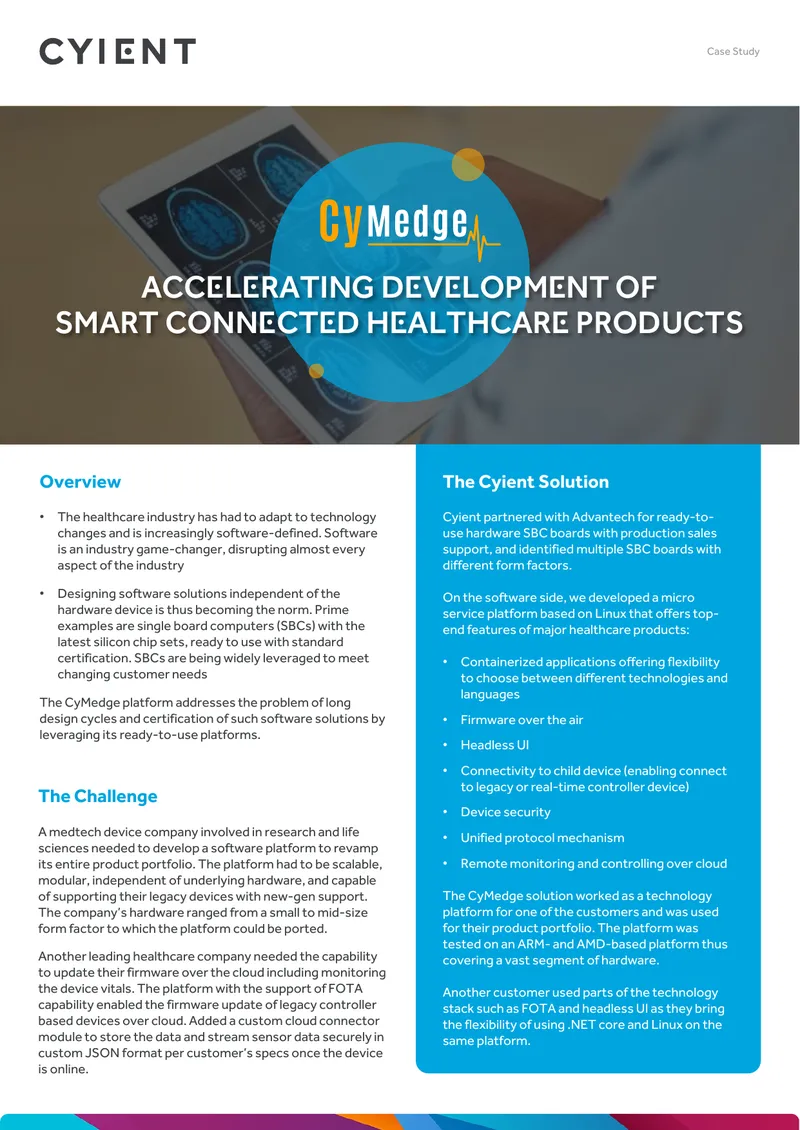 Accelerating Development of Smart Connected Healthcare Products