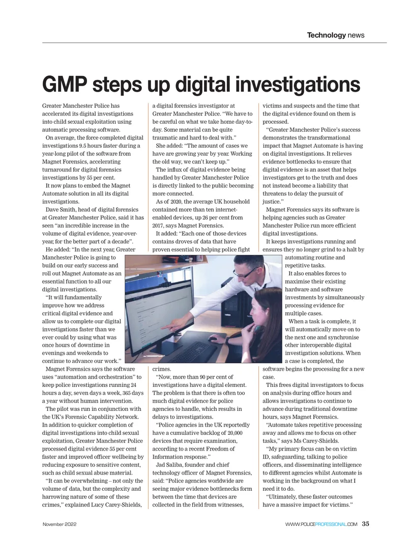 Greater Manchester Police Digital Investigations Enhancement
