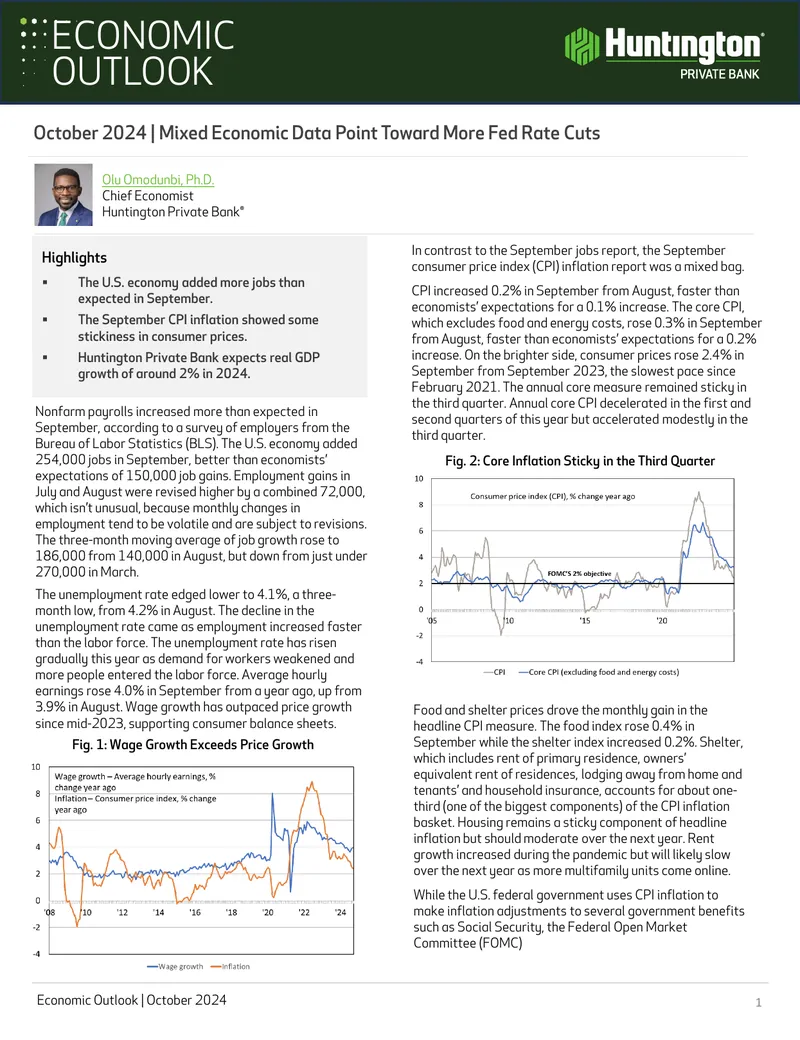 Economic Outlook for October 2024