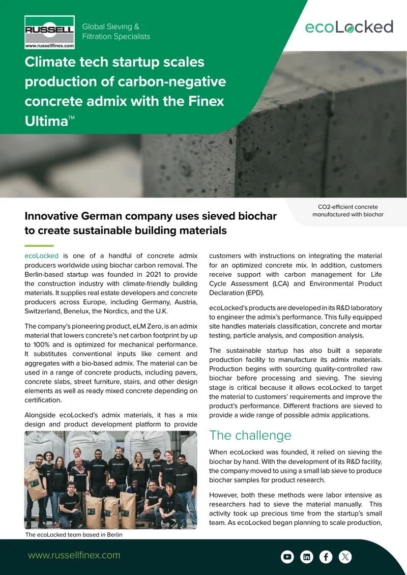 Production Scaling of Carbon-Negative Concrete Admix