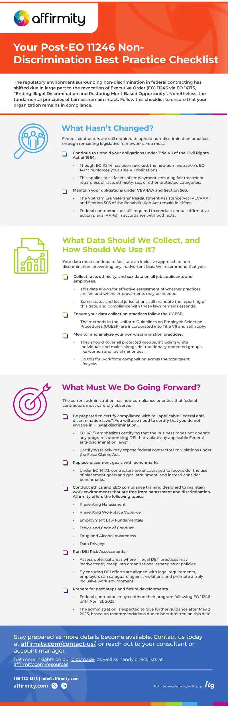 Post-EO 11246 Non-Discrimination Best Practice Checklist