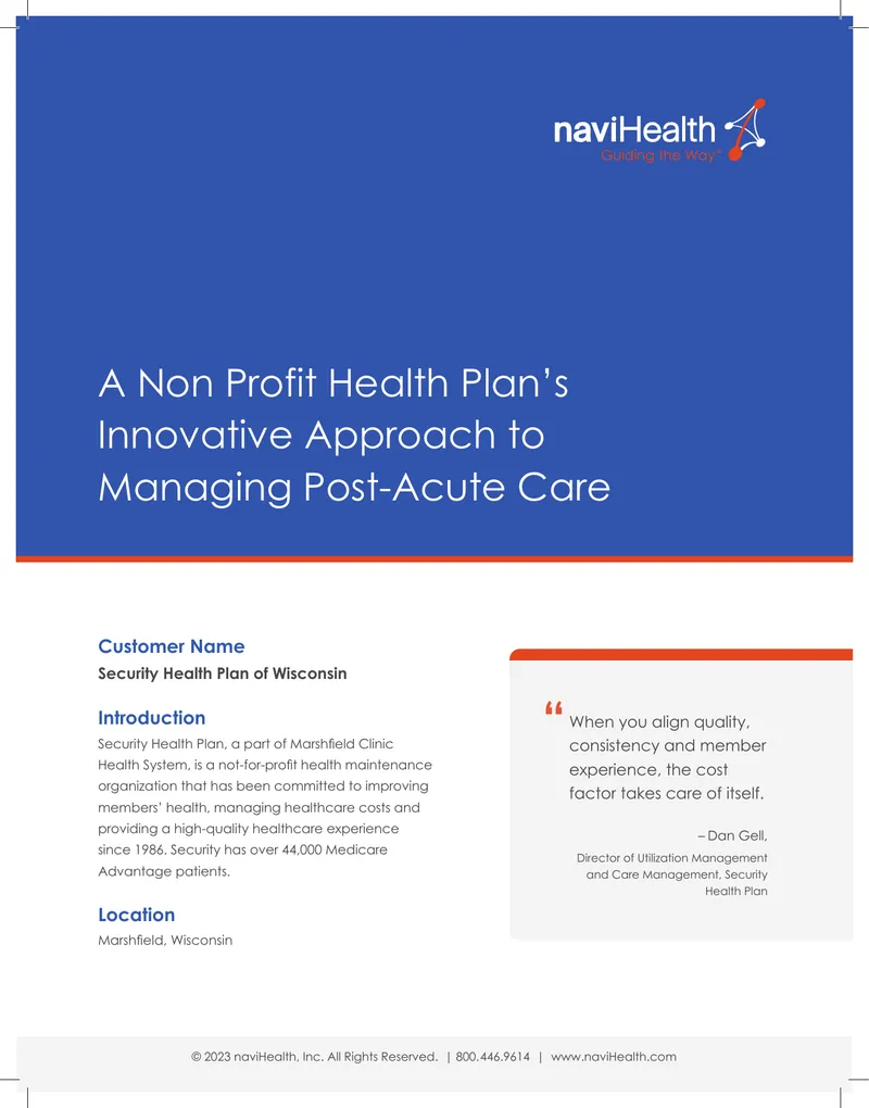 Innovative Approach to Managing Post-Acute Care