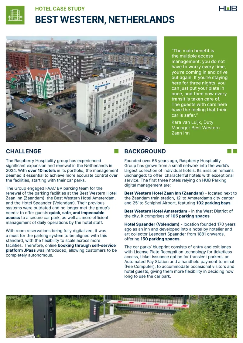 Parking Management System Implementation for Hotels