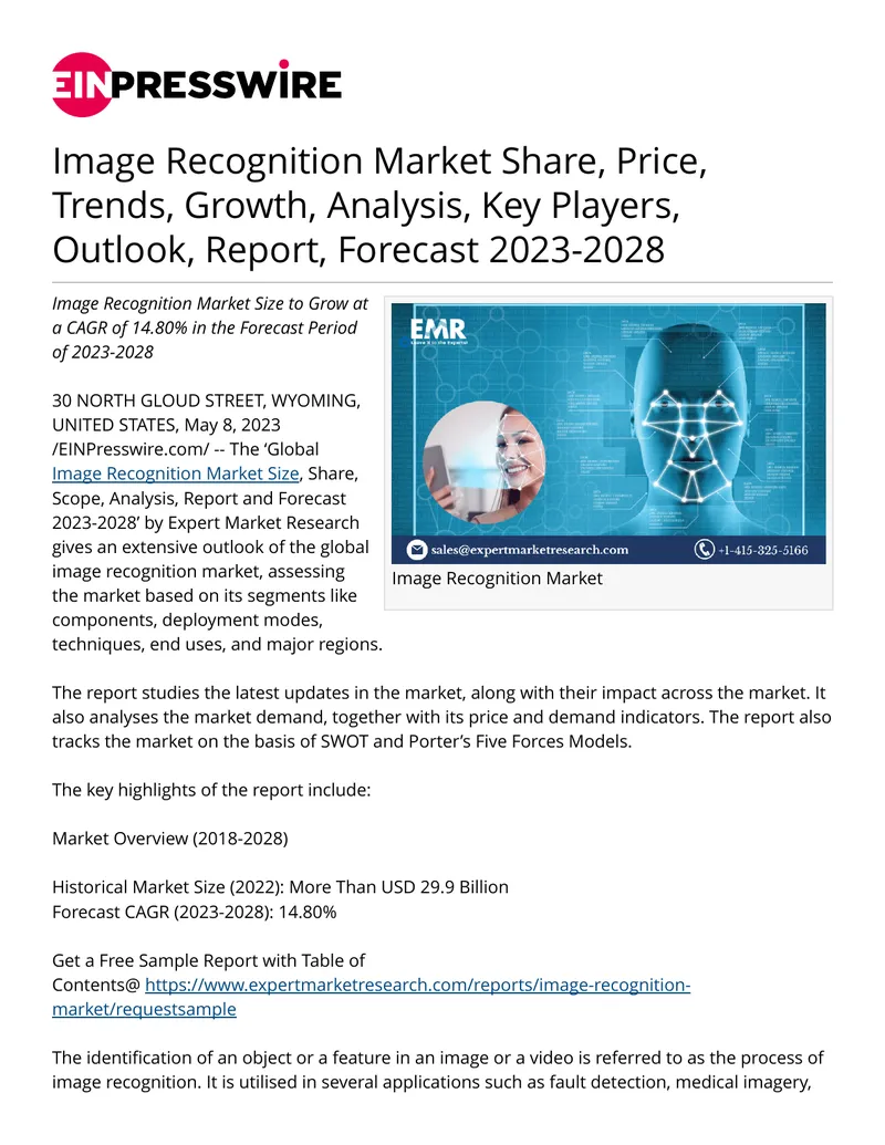 Global Image Recognition Market Analysis and Forecast 2023-2028