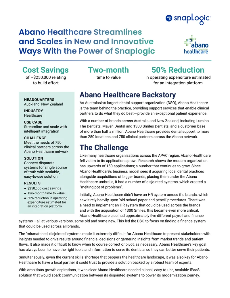 Abano Healthcare Integration Case Study