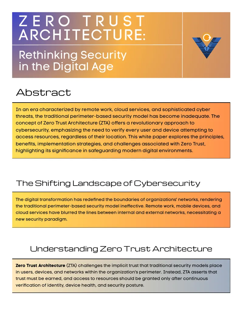 Understanding Zero Trust Architecture in Cybersecurity