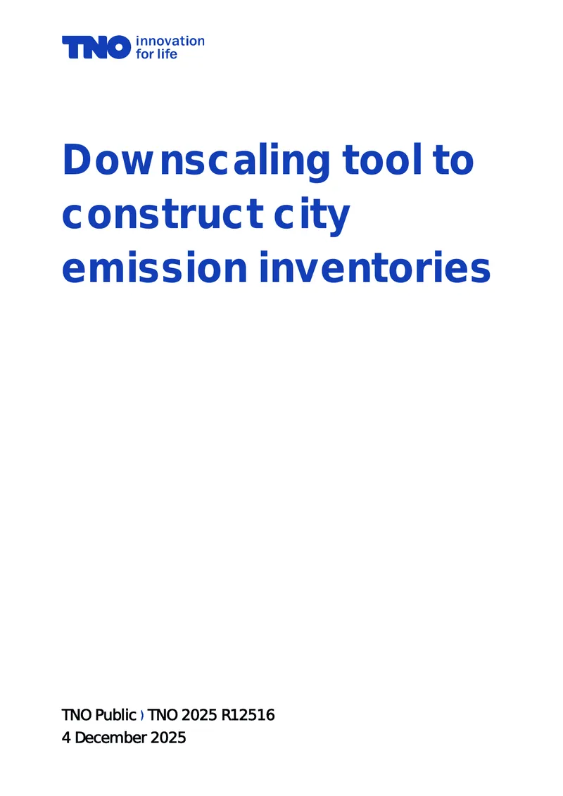 Downscaling Tool for City Emission Inventories
