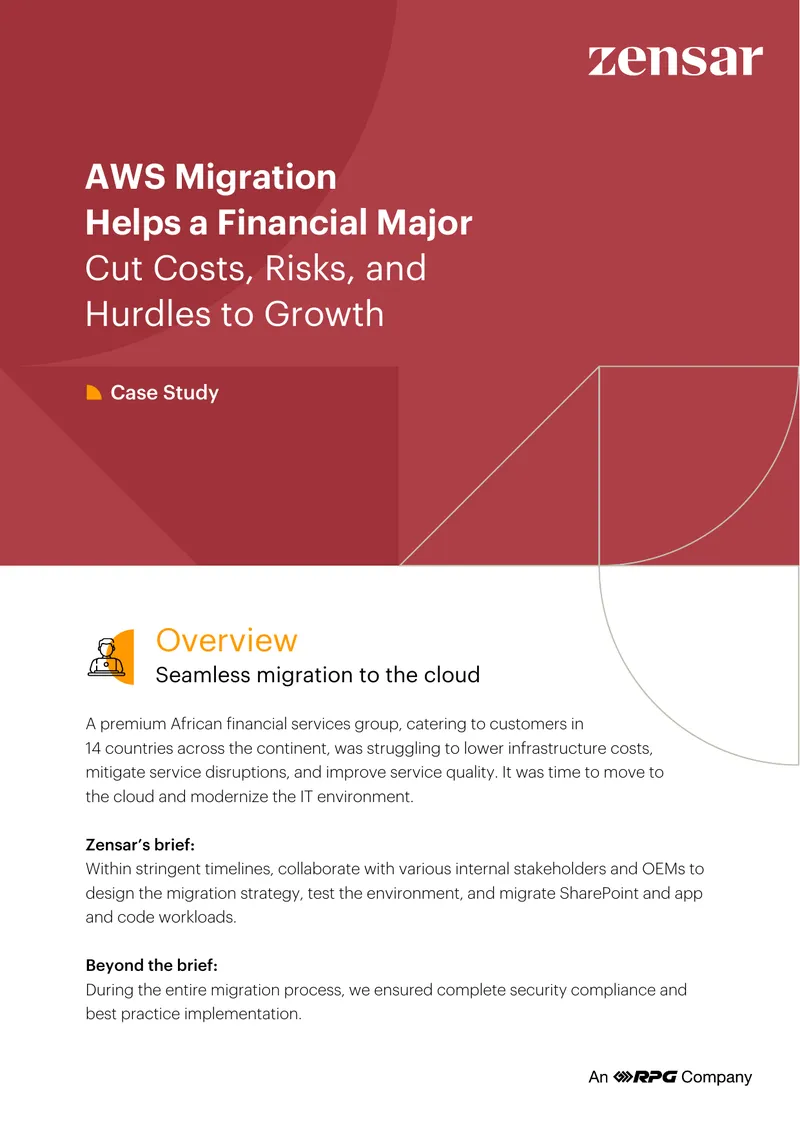 AWS Migration Case Study for Financial Services