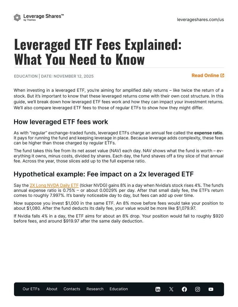 Leveraged ETF Fees Explained Guide