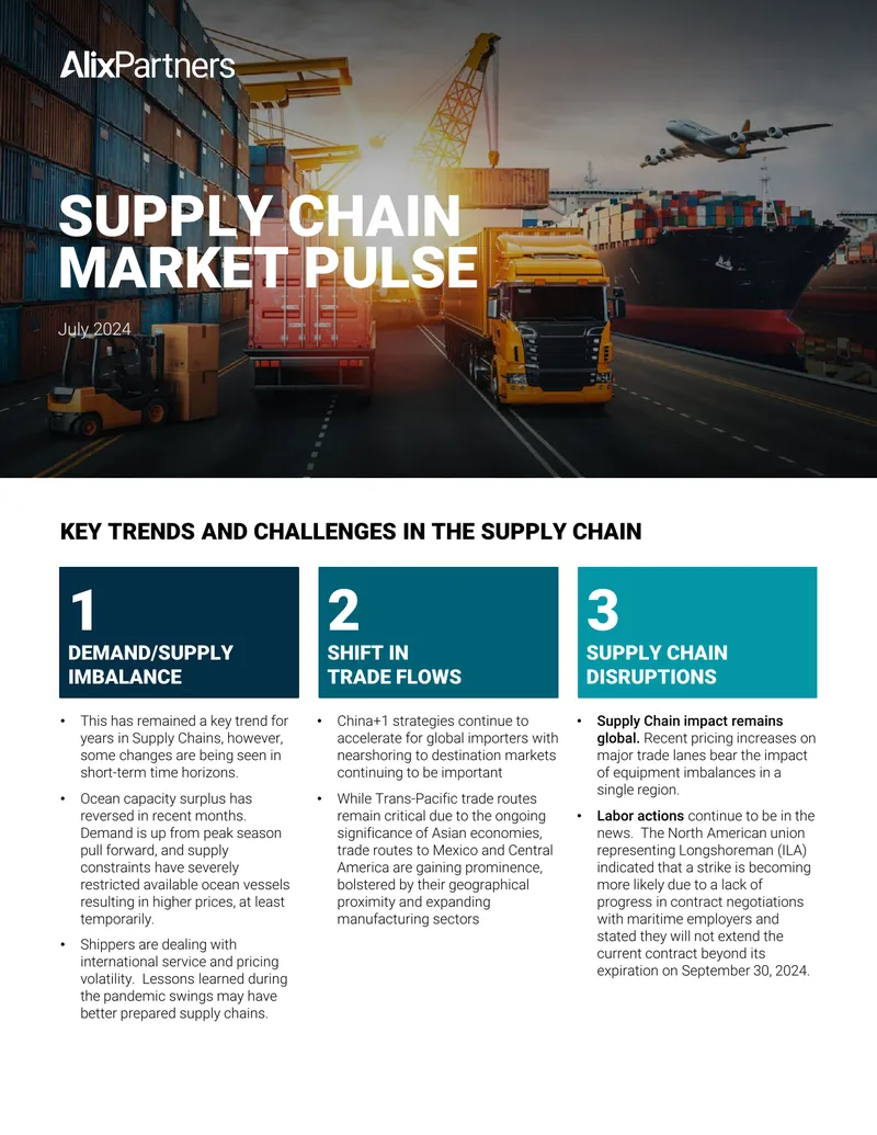 Supply Chain Market Pulse July 2024